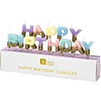 торт Свечи для торта "Happy Birthday пастель"